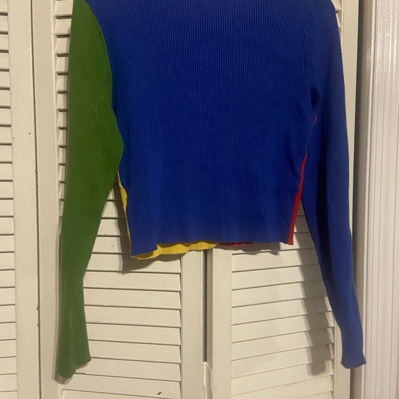 Akira/paxton Color Block Cropped Cardigan size medium - Picture 12 of 13